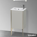 Duravit XViu 洗手盆盥洗台，附 1 個門，輪廓霧面香檳色