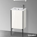 Duravit XViu 洗手盆盥洗台，附 1 個門，輪廓霧面黑色