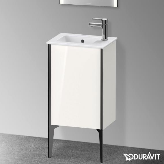 Duravit XViu 洗手盆盥洗台，附 1 個門，輪廓霧面黑色