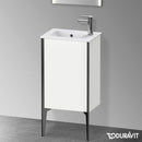 Duravit XViu 洗手盆盥洗台，附 1 個門，輪廓霧面黑色