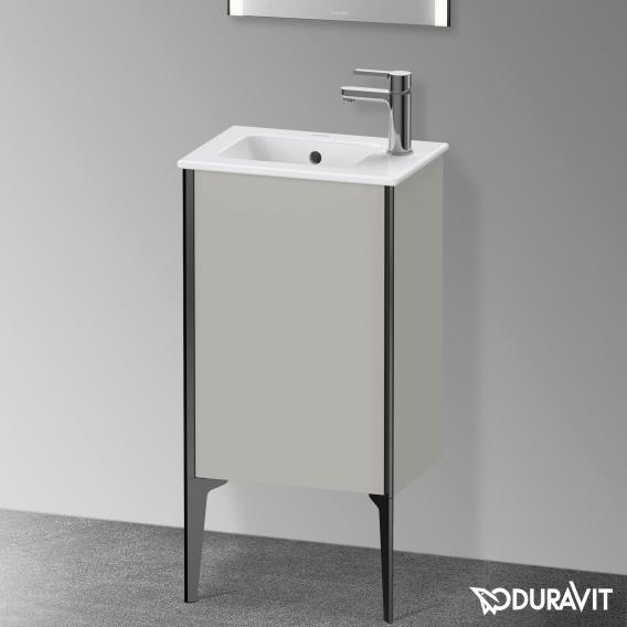 Duravit XViu 洗手盆盥洗台，附 1 個門，輪廓霧面黑色
