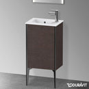Duravit XViu 洗手盆盥洗台，附 1 個門，輪廓霧面黑色