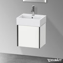 Duravit XViu 洗手盆盥洗台，附 1 個門，輪廓霧面黑色