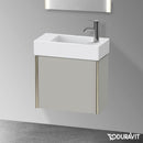 Duravit XViu 洗手盆盥洗台，附 1 個門，輪廓霧面香檳色