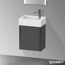 Duravit XViu 洗手盆盥洗台，附 1 個門，輪廓霧面黑色