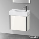 Duravit XViu 洗手盆盥洗台，附 1 個門，輪廓霧面黑色