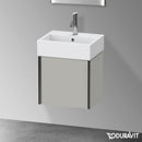 Duravit XViu 洗手盆盥洗台，附 1 個門，輪廓霧面黑色