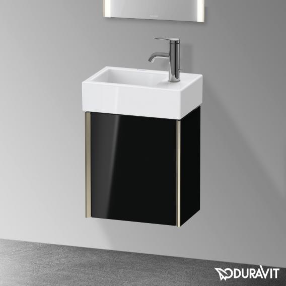 Duravit XViu 洗手盆盥洗台，附 1 個門，輪廓霧面香檳色