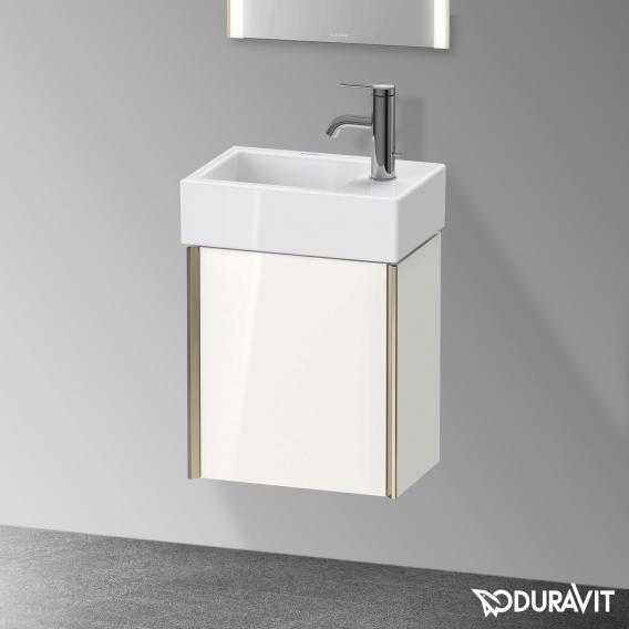 Duravit XViu 洗手盆盥洗台，附 1 個門，輪廓霧面香檳色