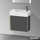 Duravit XViu 洗手盆盥洗台，附 1 個門，輪廓霧面香檳色