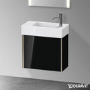 Duravit XViu 洗手盆盥洗台，附 1 個門，輪廓霧面香檳色