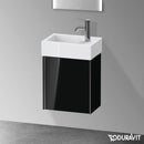Duravit XViu 洗手盆盥洗台，附 1 個門，輪廓霧面黑色
