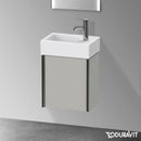 Duravit XViu 洗手盆盥洗台，附 1 個門，輪廓霧面黑色