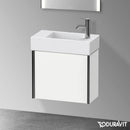 Duravit XViu 洗手盆盥洗台，附 1 個門，輪廓霧面黑色