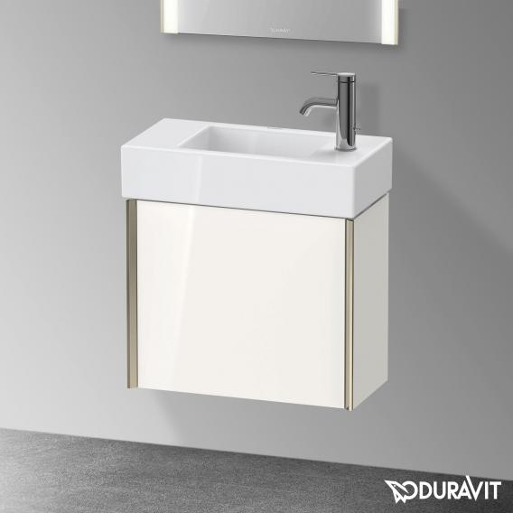 Duravit XViu 洗手盆盥洗台，附 1 個門，輪廓霧面香檳色