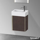 Duravit XViu 洗手盆盥洗台，附 1 個門，輪廓霧面香檳色