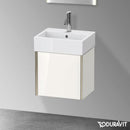 Duravit XViu 洗手盆盥洗台，附 1 個門，輪廓霧面香檳色