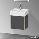 Duravit XViu 洗手盆盥洗台，附 1 個門，輪廓霧面香檳色