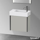 Duravit XViu 洗手盆盥洗台，附 1 個門，輪廓霧面黑色