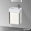 Duravit XViu 洗手盆盥洗台，附 1 個門，輪廓霧面黑色