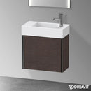 Duravit XViu 洗手盆盥洗台，附 1 個門，輪廓霧面黑色