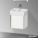 Duravit XViu 洗手盆盥洗台，附 1 個門，輪廓霧面香檳色