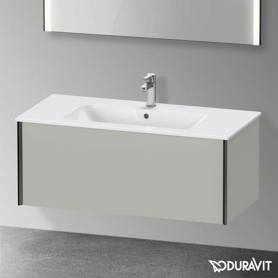 Duravit XViu 梳妝台，附 1 個拉出式隔層，外型霧面黑色，不含內部系統