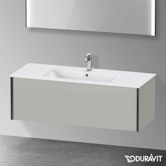 Duravit XViu 梳妝台，附 1 個拉出式隔層，外型霧面黑色，不含內部系統