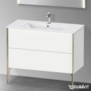 Duravit XViu 梳妝台附 2 個拉出式隔層，無內部系統