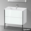 Duravit XViu 梳妝台附 2 個拉出式隔層，無內部系統