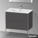 Duravit XViu 梳妝台配有 2 個拉出式隔層，內部系統為楓木