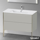 Duravit XViu 梳妝台附 2 個拉出式隔層，無內部系統