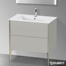 Duravit XViu 梳妝台附 2 個拉出式隔層，無內部系統