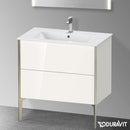 Duravit XViu 梳妝台附 2 個拉出式隔層，無內部系統