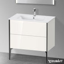 Duravit XViu 梳妝台附 2 個拉出式隔層，無內部系統