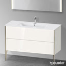 Duravit XViu 梳妝台附 2 個拉出式隔層，無內部系統