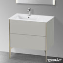Duravit XViu 梳妝台附 2 個拉出式隔層，無內部系統