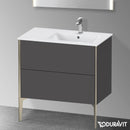 Duravit XViu 梳妝台附 2 個拉出式隔層，無內部系統