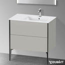 Duravit XViu 梳妝台附 2 個拉出式隔層，無內部系統