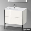 Duravit XViu 梳妝台附 2 個拉出式隔層，無內部系統