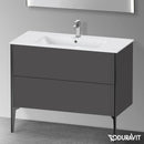 Duravit XViu 梳妝台附 2 個拉出式隔層，無內部系統