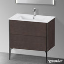 Duravit XViu 梳妝台附 2 個拉出式隔層，無內部系統