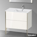 Duravit XViu 梳妝台附 2 個拉出式隔層，無內部系統