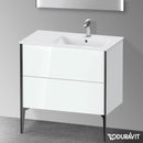 Duravit XViu 梳妝台附 2 個拉出式隔層，無內部系統