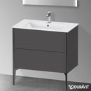 Duravit XViu 梳妝台附 2 個拉出式隔層，無內部系統