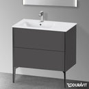 Duravit XViu 梳妝台附 2 個拉出式隔層，無內部系統