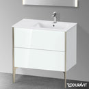 Duravit XViu 梳妝台附 2 個拉出式隔層，無內部系統