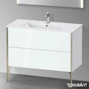 Duravit XViu 梳妝台附 2 個拉出式隔層，無內部系統