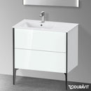Duravit XViu 梳妝台附 2 個拉出式隔層，無內部系統