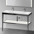 Duravit XViu double washbasin with metal countertop